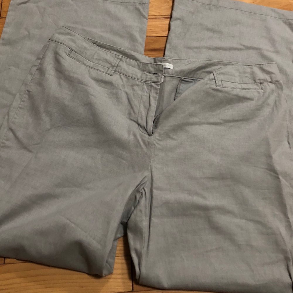 Gray linen pants